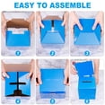 thumbnail image 4 of Unique Bargains Ballot Box 6"x6"x6" Raffle Box with Removable Header Board Suggestion Box Cardboard Box Blue 2Pack, 4 of 5