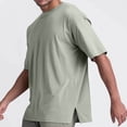 thumbnail image 1 of AherBiu T-Shirts pour Hommes Surdimensionnés en Coton Léger à Col Rond à Manches Courtes T-Shirt Décontracté, 1 of 7