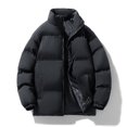 thumbnail image 1 of RXIRUCGD Veste à Col Montant à Manches Longues pour Homme, Décontractée, Sport, Quotidien, Plein Air, Noir, Taille : TG, 1 of 3