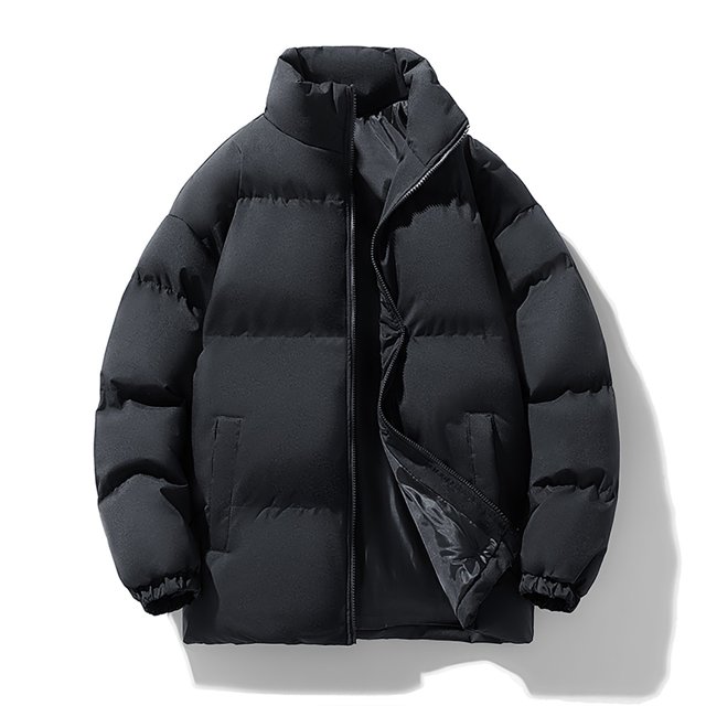 RXIRUCGD Veste à Col Montant à Manches Longues pour Homme, Décontractée, Sport, Quotidien, Plein Air, Noir, Taille : TG