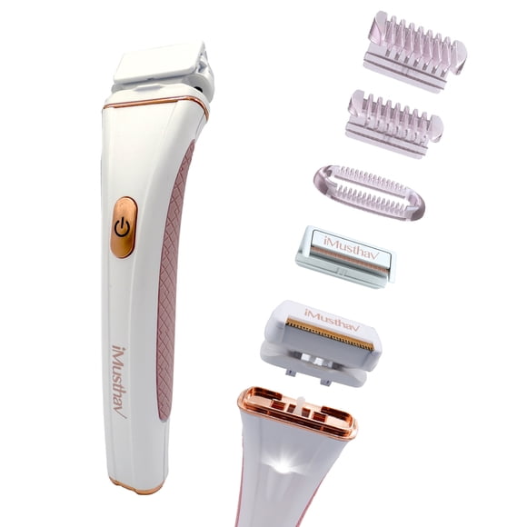 Women's Electric Shaver & Pubic Hair Bikini Trimmer – Wet & Dry Painless Dermaplane Electric Shave for Body Hair Removal for Bikini, Underarm, Legs, Arms