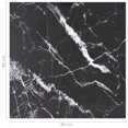 thumbnail image 4 of vidaXL Table Top Black 40x40 cm 6 mm Tempered Glass with Marble Design, 4 of 4