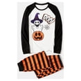 thumbnail image 2 of PatPat Pyjamas pour Femmes Pyjamas d'Halloween Assortis pour la Famille Manches Raglan Citrouille Fantôme et Imprimé de Lettres Pyjamas Rayés pour Femmes Ensemble Femmes P, 2 of 10