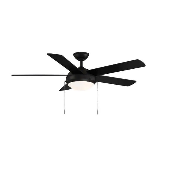 Hampton Bay Claret 52 in. Indoor Matte Black Ceiling Fan with Light Kit