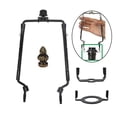 thumbnail image 4 of Support de Harpe pour Abat-Jour, avec Embout, Accessoires d'Éclairage Support de Harpe Noir, 4 of 8