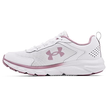 Under Armour Women's Charged Assert 9 Running Shoe, White(113)/Mauve Pink, 10.5