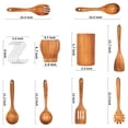 thumbnail image 2 of ​9-Piece Wooden Spoons for Cooking-Comfort-Grip Wooden Utensils for Cooking-Smooth Finish Wooden Cooking Utensils with Utensils Holder-Wooden Kitchen Utensil Set with Spoon Rest & Hooks, 2 of 6