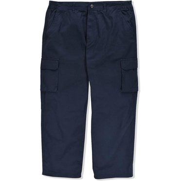 Pantalon Cargo pour Homme Grande Taille Bleu Intégral 100 % Coton 68 X 32 Bleu Marine
