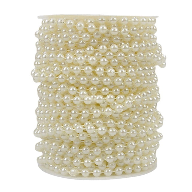 CIMAXIC Rideau de Noël 1 Rouleau de Perles Chaîne Simulée Décoration Suspendue de Noël, 393.7"X0.31"X0.31 Pouces
