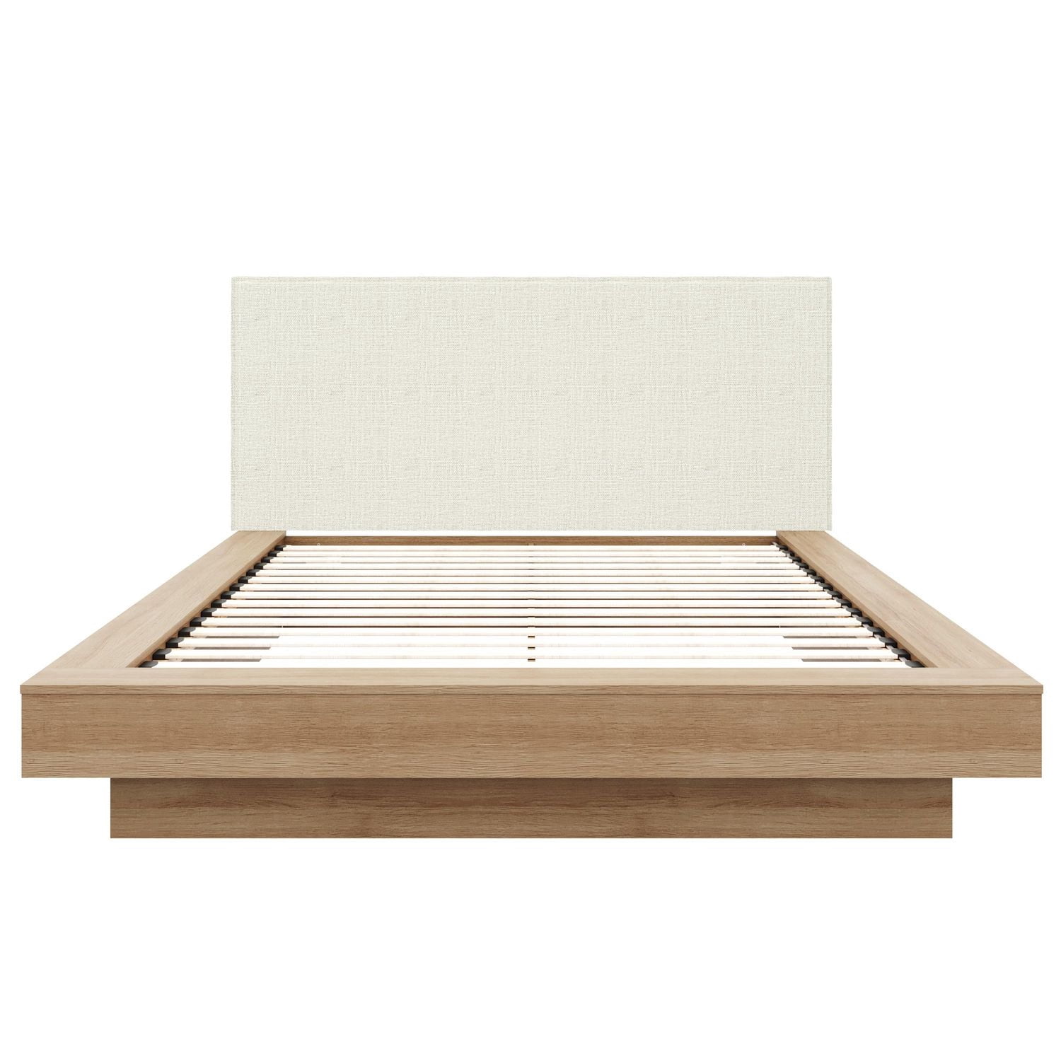 Lit plateforme Julian Queen Size avec tête de lit rembourrée
