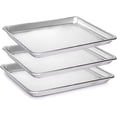 thumbnail image 1 of 3 Pack Aluminum Baking Sheets, Commercial Quality, Restaurant Grade Quarter Size Rimmed Baking Pans (16 x 12 x 1 in)(40*30*2.5cm), 1 of 6