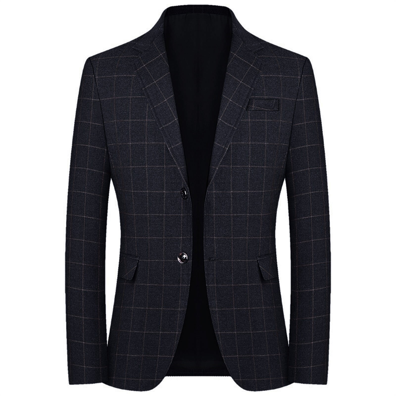 Kcodviy Mens Suit Slim Fit Mens Suits Big and Tall Two Button Solid Tuxedo 3 Cute Suit for Men Jacket Business Suits Wedding Jacket Suit for Men Party Homecoming Lattice Suits Prom Suit for Men