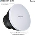 thumbnail image 2 of 4 Pcs 7"/18cm Light Diffuser Sock Soft White Cloth Diffuser Lamp Cover Lampshade Reflector, Fit for 5.5" to 7" Studio Strobe Reflectors Video Shooting Ring Light Flash Wedding Photography, 2 of 8