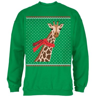 Big Giraffe Scarf Ugly Christmas Sweater Mens Sweatshirt