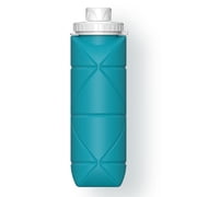 600ml Collapsible Water Bottle Foldable Water Bottle Lightweight Reusable BPA Free Silicone Leak-proof Water Bottle Suitable for Hiking Outdoor Sports Running