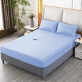 thumbnail image 4 of Qiopertar Fitted Sheet, Non-Slip Double Bed Fitted Sheet with All-Inclusive Elastic Pocket, Soft Fiber Bed Cover for Mattress Protection, 4 of 6