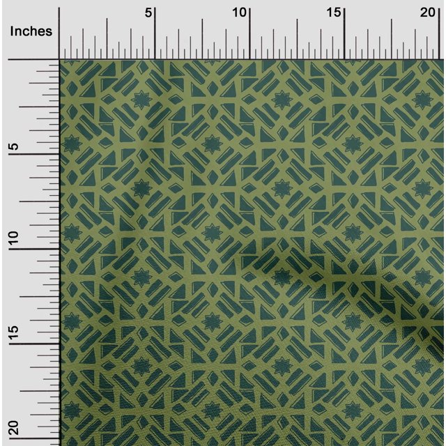 oneOone Viscose Chiffon Fabric Geometric Block Print Fabric BTY 42 Inch Wide