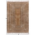 thumbnail image 2 of Casavani Handmade Pure Cotton Carpet Flat Weave Kilim Brown Area Rug 4x7 Feet, 2 of 5