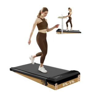 Pad de marche avec Incline, 2,5HP sous tapis de bureau pour la maison & Bureau, 2-in-1 Marche compacte & Jogging Machine avec télécommande & LED Affichage