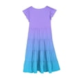 thumbnail image 4 of Tranfacy Robes d'Été pour Ados, Robes pour Filles Taille 10-12, Robe d'Été pour Filles 6-15 Mode Robe à Dégradé de Couleurs avec Poches Manches Courtes Col Rond Robe Trapèze, 4 of 5