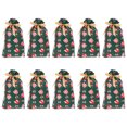thumbnail image 1 of KAKOWELY 10PCS Xmas Ribbon Drawstring Bag Practical Xmas Candy Gift Bag Small Gift Pouch,9.06"X5.91"X0.02", 1 of 4