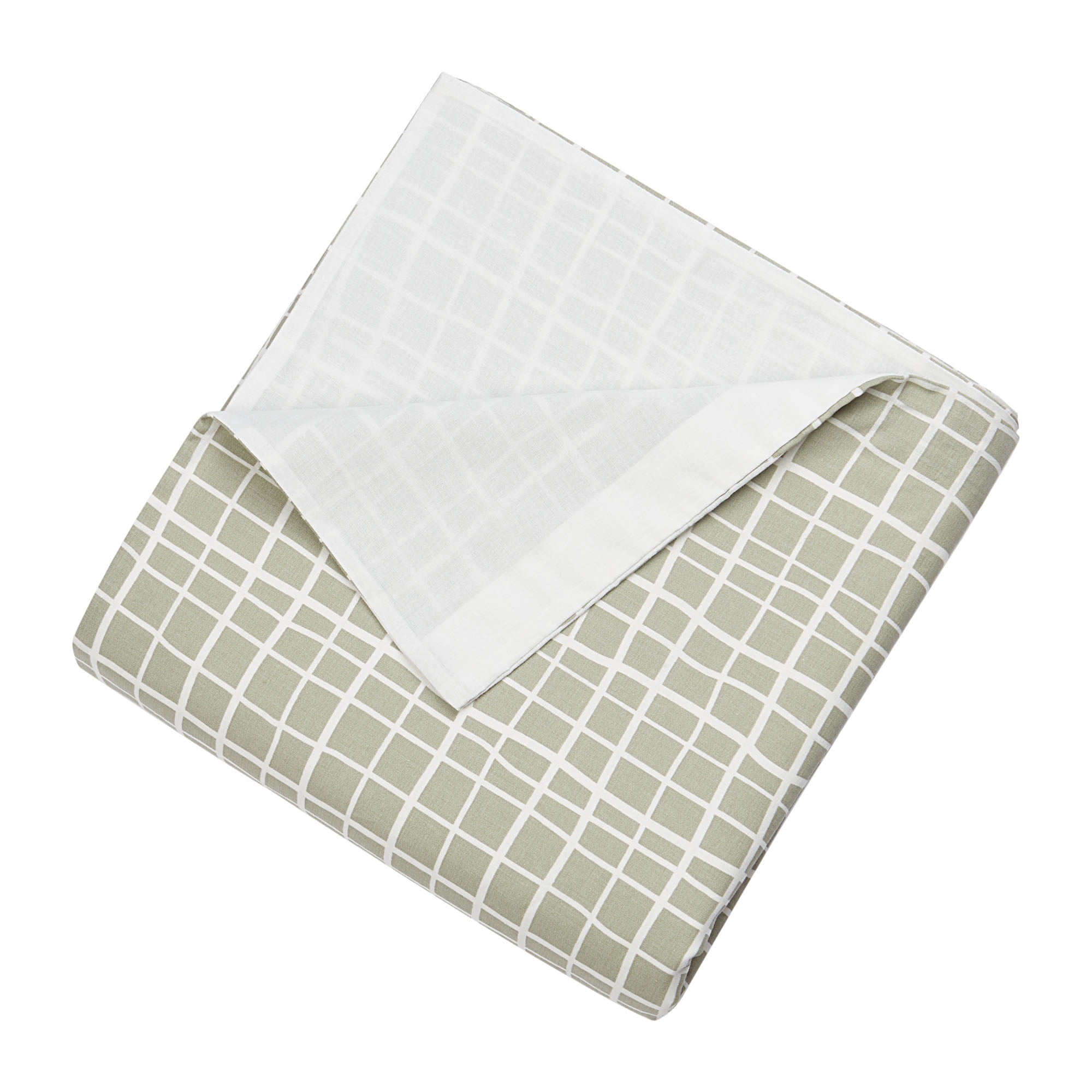 Ensemble de housse de couette 3 pièces Quadrillage abstrait vert HOMETRENDS, 2 places/grand