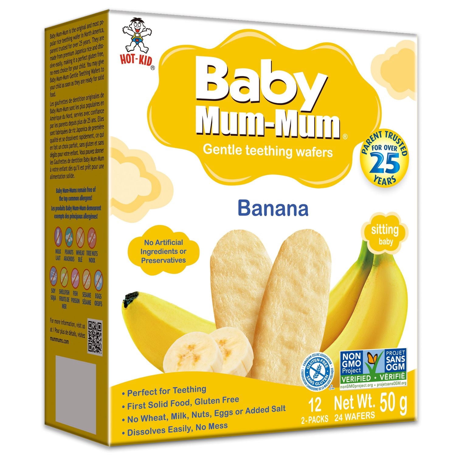 Biscottes de riz à la banane