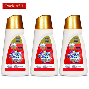 Resolve Gel pour Lavage Oxi‐action Gold – Détachant à Lessive Ultime pour Blancs, Bouteille de 1 L (Lot de 3)