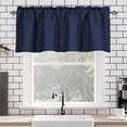thumbnail image 2 of Japceit Valance Curtain For Kitchen Black Out Window Curtains For Living Dining Room Window Valance 57×18inches, 2 of 12