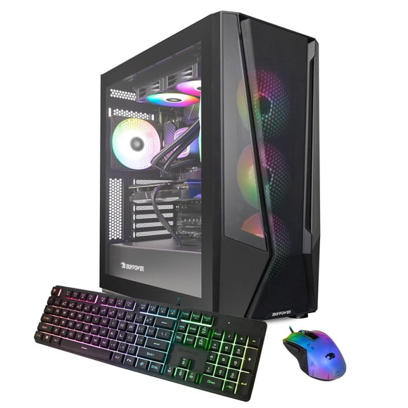 iBUYPOWER TraceMeshA7N46T01 Gaming Desktop Liquid Cooled AMD Ryzen 7-7700 NVIDIA GeForce RTX 4060Ti 16GB DDR5 1TB SSD