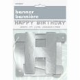 thumbnail image 2 of Bannière articulée Happy Birthday Silver Deluxe, 2 of 2
