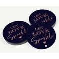 thumbnail image 3 of Inkdotpot Real Rose Gold Foil Let Love Sparkle Wedding Tags Favor Hang Paper Tags 100 Pieces, 3 of 6