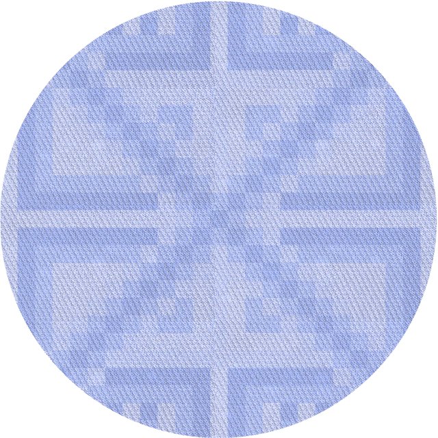 Ahgly Tapis Rond Lavable en Machine Intérieur Transitionnel Bleu Ciel, 7 Pieds Rond
