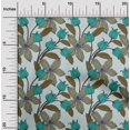 thumbnail image 2 of oneOone Polyester Spandex Light Blue Fabric Floral Retro Sewing Craft Projects Fabric Prints By Yard 56 Inch Wide, 2 of 5