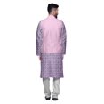 thumbnail image 3 of Atasi Indian Kurta Pyjama Jacket Set For Men Mandarin Collar Casual Clothing, 3 of 5