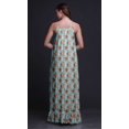 thumbnail image 3 of Bimba Robe de Nuit Bleu Pâle à Feuilles Florales et Roses pour Femmes, Nuisette Imprimée à Bretelles Spaghetti, Robe Maxi, Vêtement de Nuit, Petit, 3 of 5