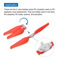 thumbnail image 4 of Unique Bargains 4 Set X8SE RC Propellers Blade Prop 2 Vane 21.5cm Dia Plastic Red Folding Paddle Low-Noise Propeller, 4 of 6