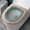 A, variant on cpengpj Three-Color Toilet Seat Cushion, Soft, Warm, Machine Washable, Non-Slip Cover for Standard Round or Elongated Toilet Seats, Stylish Bathroom Accessory