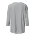 thumbnail image 5 of Hauts à Manches 3/4 pour Femmes Grande Taille Vêtements pour Femmes Hauts de Sortie Hauts Boho pour Femmes Hauts d'Automne pour Femmes Tendance Automne(m), 5 of 5