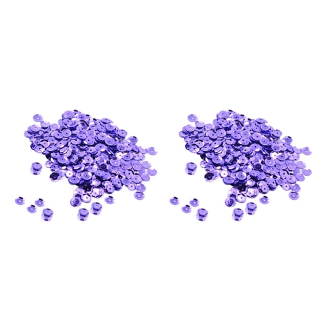 maskred Vibrant 400 Pcs Rondes en Vrac Sequins Couture Embellissement 7mm Violet 2ensemble