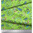 thumbnail image 2 of Soimoi Tissu Poly Georgette Plume & Attrape-Rêves Décoration Maison Tissu Imprimé 1 Yard 52 Pouces de Large, 2 of 3