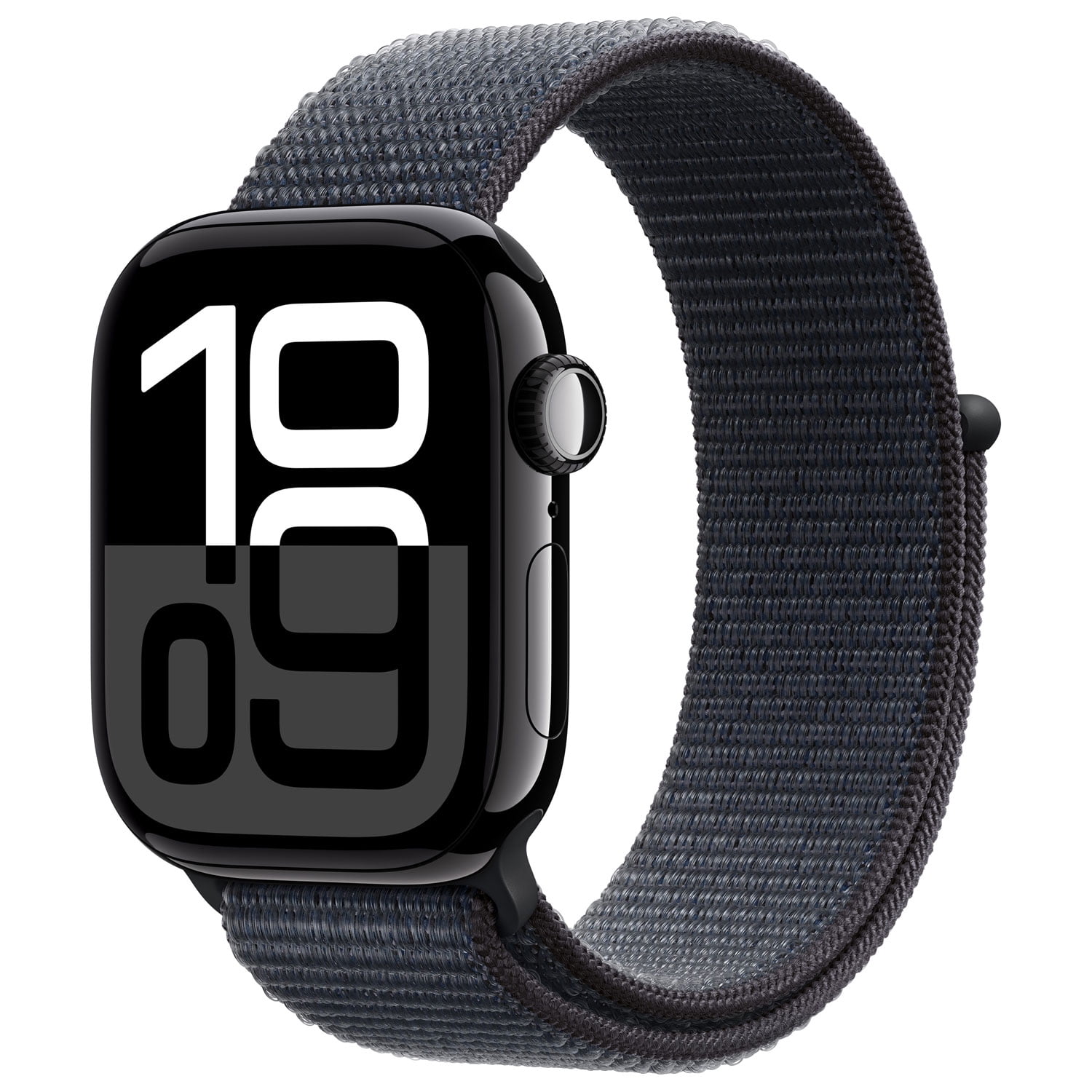 Restored Apple Watch Series 10 (GPS + Cellular) 42mm Jet Black Aluminum Case with Ink Sport Loop - Refurbished Good