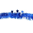 thumbnail image 2 of XYAIYT 6 Pack Pinstripe Pull Flower Ribbon Christmas Tree Christmas Decorations Plastic Reusable Suit Trees Mantels Doorways Parties Weddings Creates Memorable Holiday Ambiance 78.7In Blue, 2 of 6