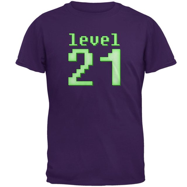 T-shirt pour Homme Gamer Jalon Anniversaire Niveau 21