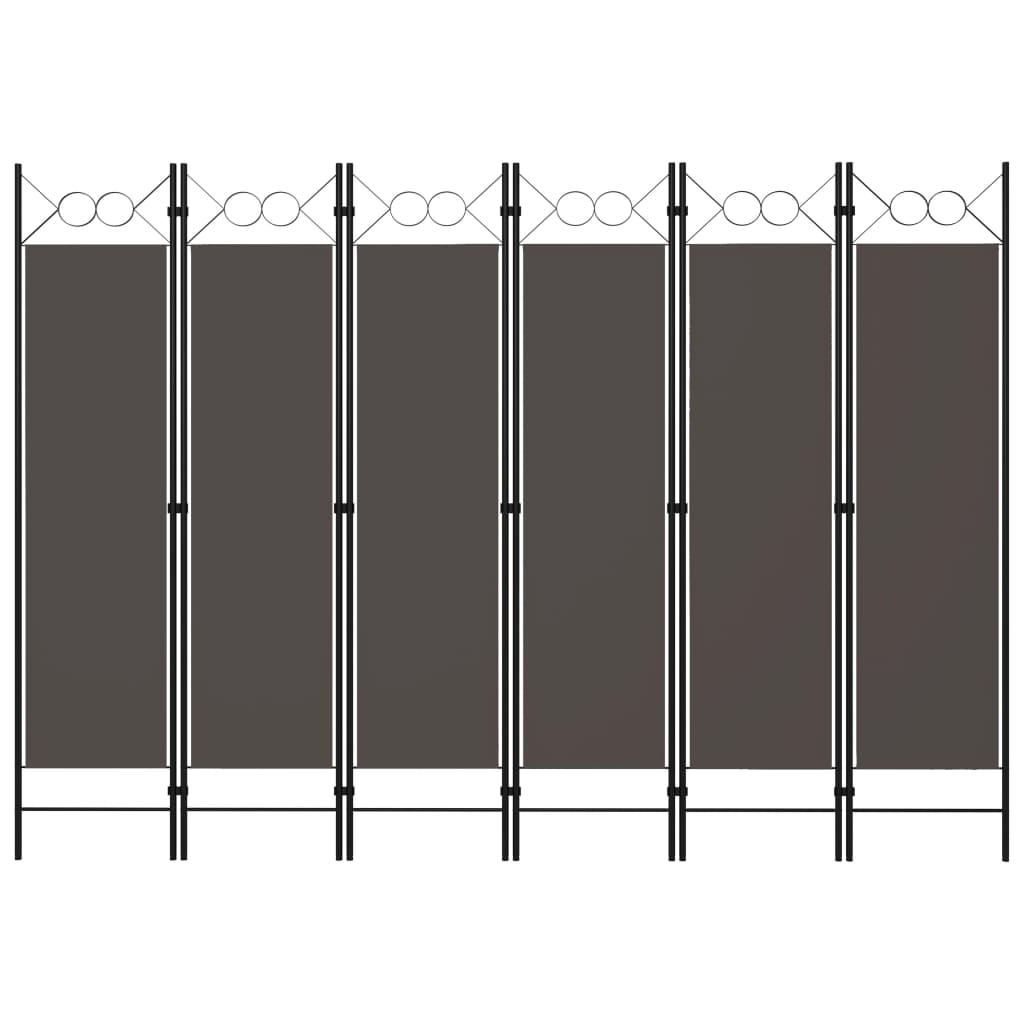 vidaXL 6-Panel Room Divider Anthracite 240x180 cm