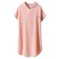 thumbnail image 2 of TIMIFIS Robe de Nuit Confortable pour Filles Haut de Pyjama Chemise de Nuit Col Ras du Cou Confortable Couleur Unie Décontractée Manches Longues Vêtement de Nuit Léger pour Dormir Tenue de Nuit Stylée pour Enfants, pour 4-12 Ans, 2 of 5