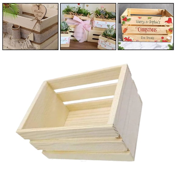 Mini wooden basket model pine wood storage basket miniature storage basket