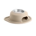 thumbnail image 1 of WeatherTech Système d'Alimentation pour Animaux de Compagnie Simple Hauteur 4 Pouces - Acier Inoxydable - Beige, 1 of 1