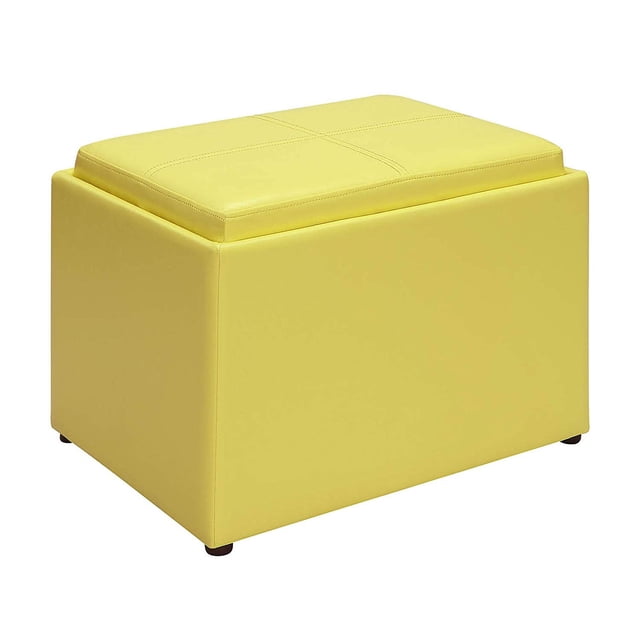 Convenience Concepts R8-160 Designs4Comfort Pouf d'Appoint pour Rangement, Jaune