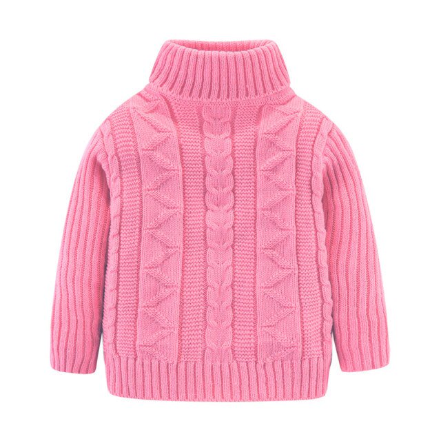 AAMILIFE Chandail à Col Montant Doux à Manches Longues pour Fille, Coupe Ajustée, Couleur Rose Unie. le Chandail Présente un Col Montant Côtelé, des Manches Longues et un Motif Classique en Tricot Torsadé à l'Avant. Fabriqué en Fibre Acrylique Extensible et Respirante, Il Offre une Coupe Ajustée et Convient aux Tenues Décontractées, aux Activités de Plein Air et aux occasions Hivernales. Conçu pour les Enfants, Il Procure Chaleur et Confort pendant les Mois Plus Froids.